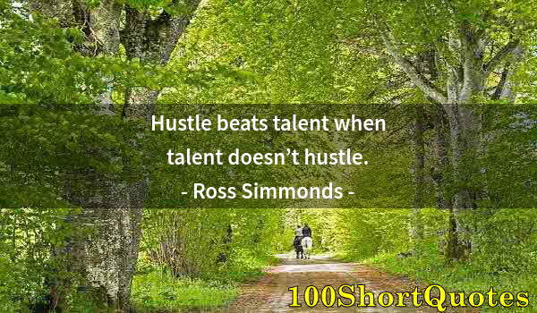 Quote by Albert Einstein: Hustle beats talent when talent doesn’t hustle.