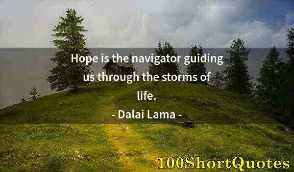 Quote by Albert Einstein: Hope is the navigator guiding us through the storms of life.