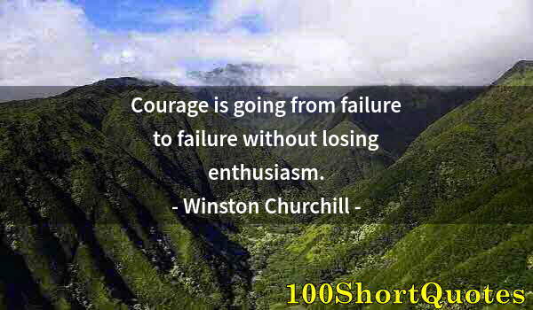 Quote by Albert Einstein: Courage is going from failure to failure without losing enthusiasm.