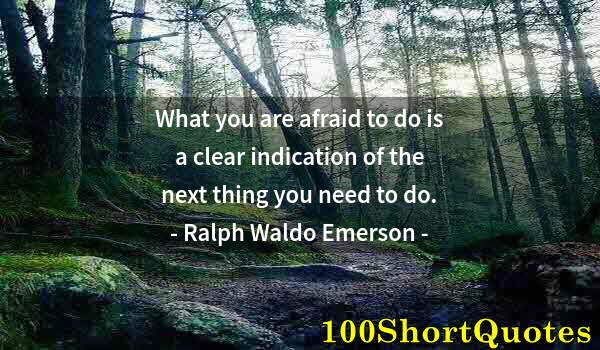 Quote by Albert Einstein: What you are afraid to do is a clear indication of the next thing you need to do.