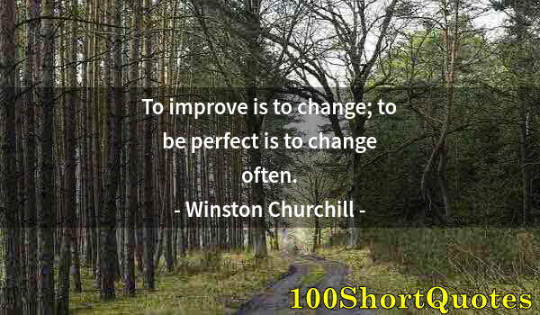 Quote by Albert Einstein: To improve is to change; to be perfect is to change often.