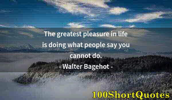 Quote by Albert Einstein: The greatest pleasure in life is doing what people say you cannot do.