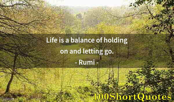 Quote by Albert Einstein: Life is a balance of holding on and letting go.