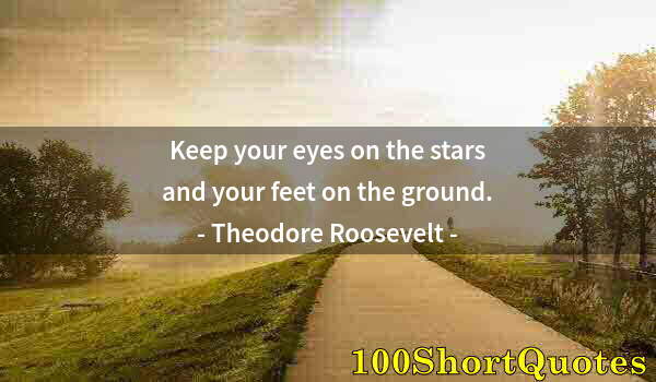 Quote by Albert Einstein: Keep your eyes on the stars and your feet on the ground.