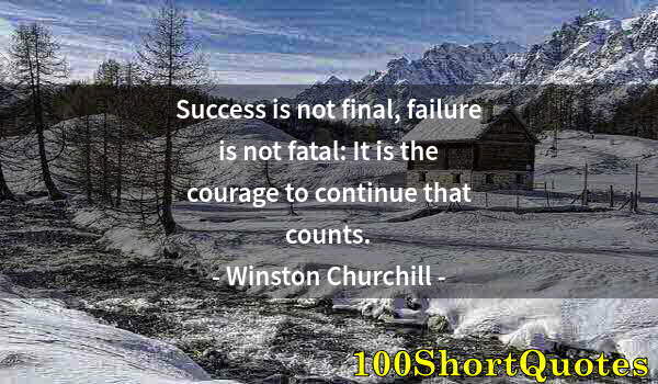 Quote by Albert Einstein: Success is not final, failure is not fatal: It is the courage to continue that counts.