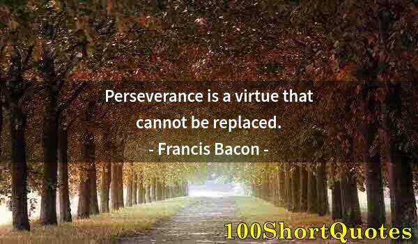 Quote by Albert Einstein: Perseverance is a virtue that cannot be replaced.