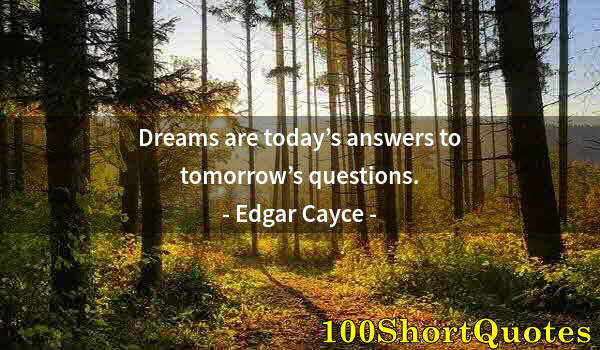 Quote by Albert Einstein: Dreams are today’s answers to tomorrow’s questions.