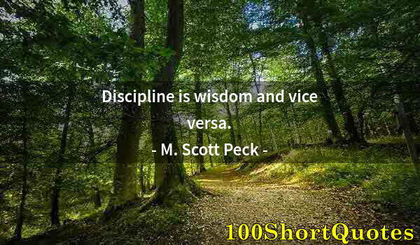 Quote by Albert Einstein: Discipline is wisdom and vice versa.