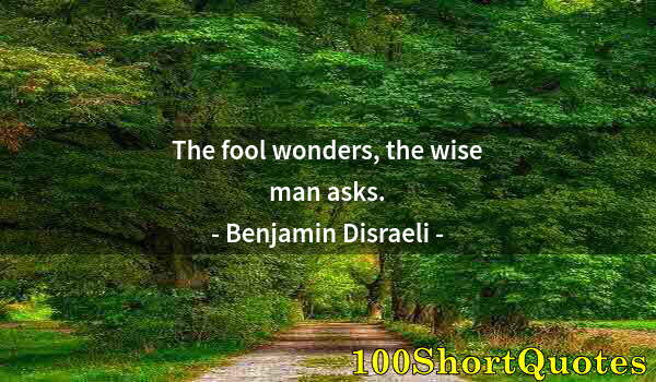 Quote by Albert Einstein: The fool wonders, the wise man asks.