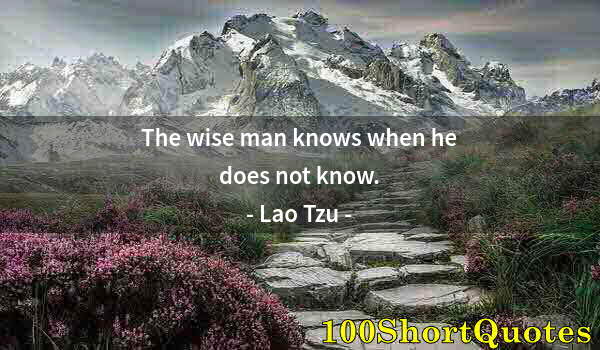 Quote by Albert Einstein: The wise man knows when he does not know.