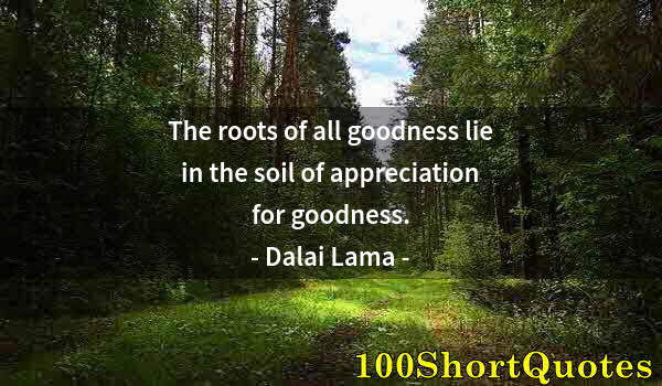 Quote by Albert Einstein: The roots of all goodness lie in the soil of appreciation for goodness.