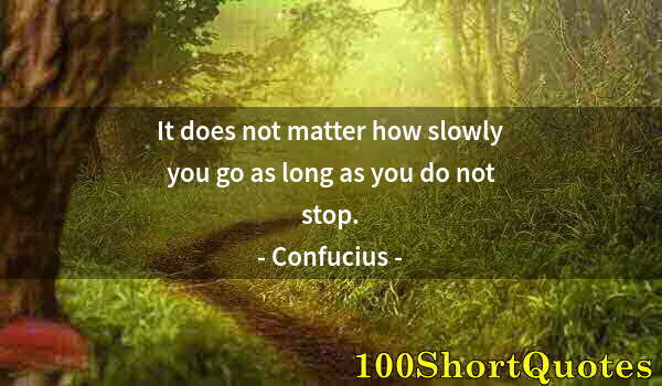 Quote by Albert Einstein: It does not matter how slowly you go as long as you do not stop.