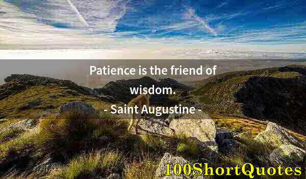 Quote by Albert Einstein: Patience is the friend of wisdom.