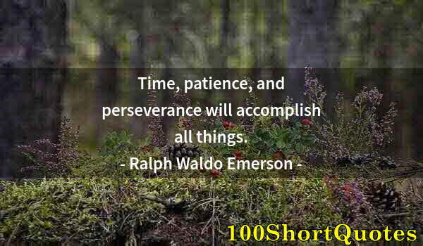 Quote by Albert Einstein: Time, patience, and perseverance will accomplish all things.