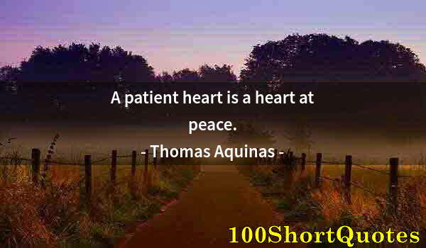 Quote by Albert Einstein: A patient heart is a heart at peace.