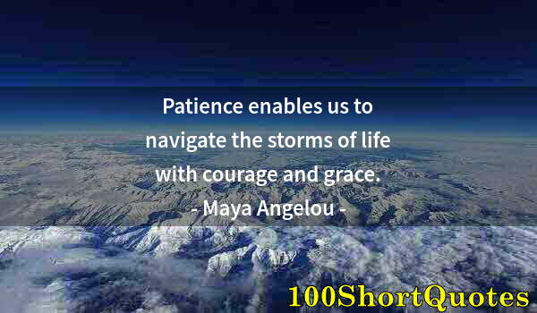 Quote by Albert Einstein: Patience enables us to navigate the storms of life with courage and grace.