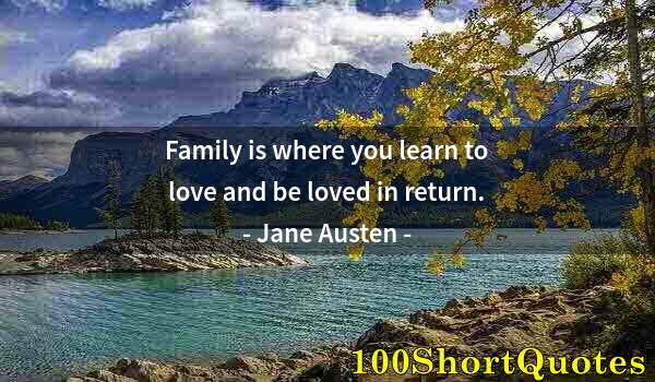 Quote by Albert Einstein: Family is where you learn to love and be loved in return.