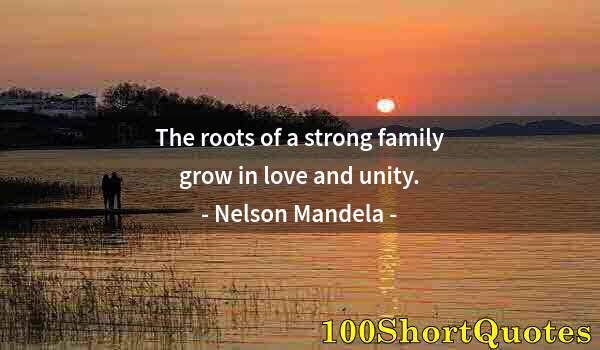 Quote by Albert Einstein: The roots of a strong family grow in love and unity.