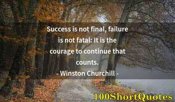 Quote by Albert Einstein: Success is not final, failure is not fatal: It is the courage to continue that counts.