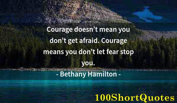 Quote by Albert Einstein: Courage doesn’t mean you don’t get afraid. Courage means you don’t let fear stop you.