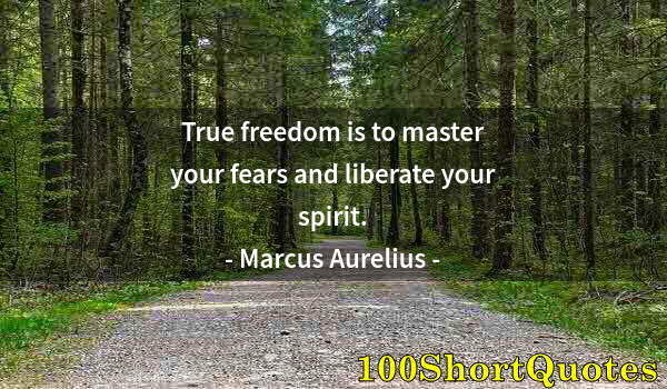 Quote by Albert Einstein: True freedom is to master your fears and liberate your spirit.