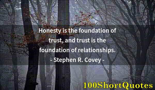 Quote by Albert Einstein: Honesty is the foundation of trust, and trust is the foundation of relationships.