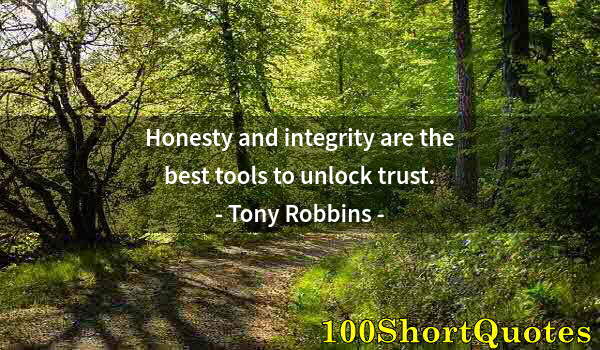 Quote by Albert Einstein: Honesty and integrity are the best tools to unlock trust.