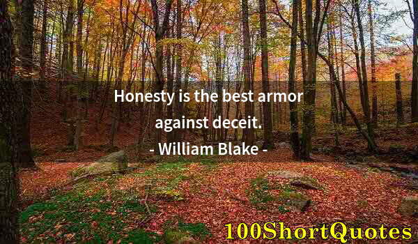 Quote by Albert Einstein: Honesty is the best armor against deceit.