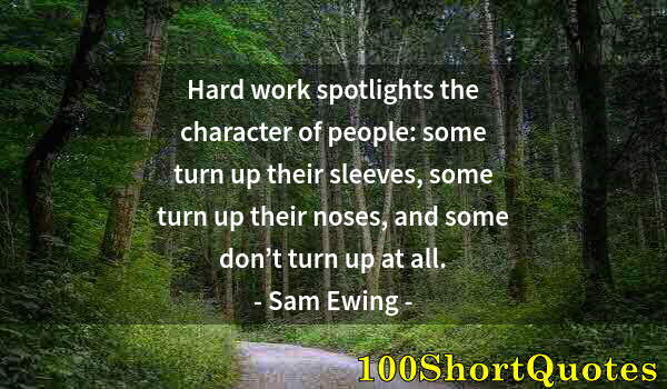 Quote by Albert Einstein: Hard work spotlights the character of people: some turn up their sleeves, some turn up their noses, ...