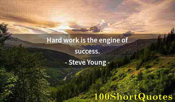 Quote by Albert Einstein: Hard work is the engine of success.