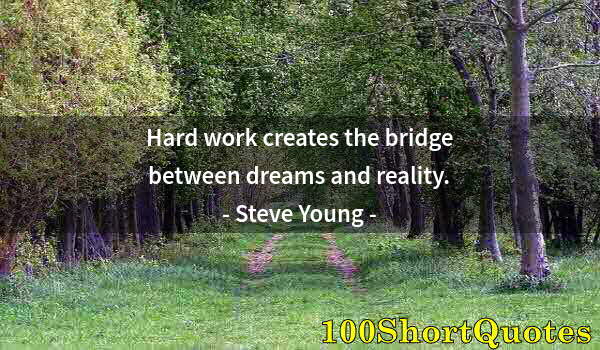 Quote by Albert Einstein: Hard work creates the bridge between dreams and reality.