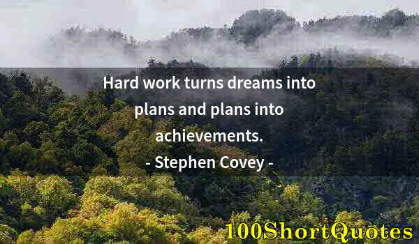 Quote by Albert Einstein: Hard work turns dreams into plans and plans into achievements.