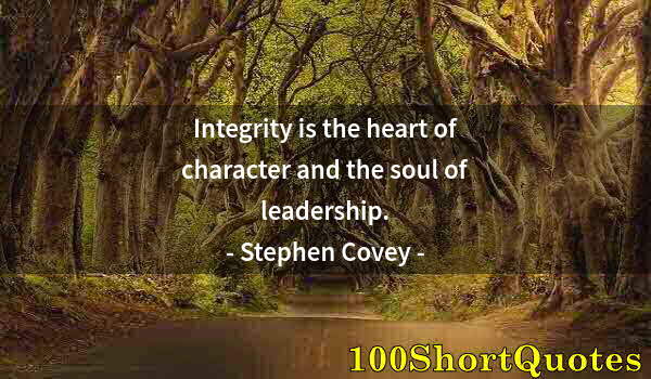 Quote by Albert Einstein: Integrity is the heart of character and the soul of leadership.