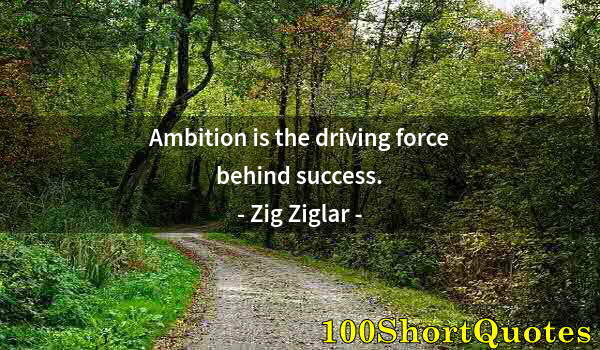 Quote by Albert Einstein: Ambition is the driving force behind success.