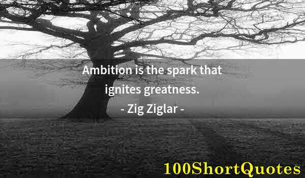 Quote by Albert Einstein: Ambition is the spark that ignites greatness.