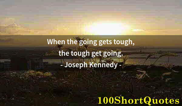 Quote by Albert Einstein: When the going gets tough, the tough get going.