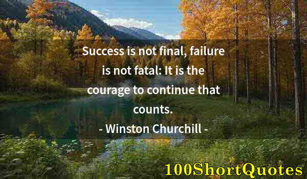 Quote by Albert Einstein: Success is not final, failure is not fatal: It is the courage to continue that counts.