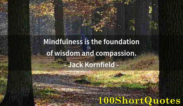 Quote by Albert Einstein: Mindfulness is the foundation of wisdom and compassion.