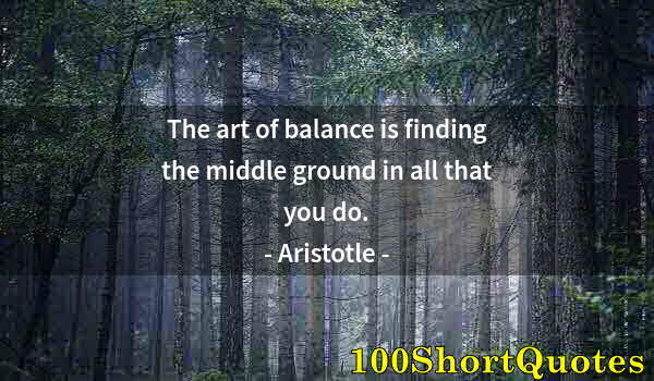 Quote by Albert Einstein: The art of balance is finding the middle ground in all that you do.