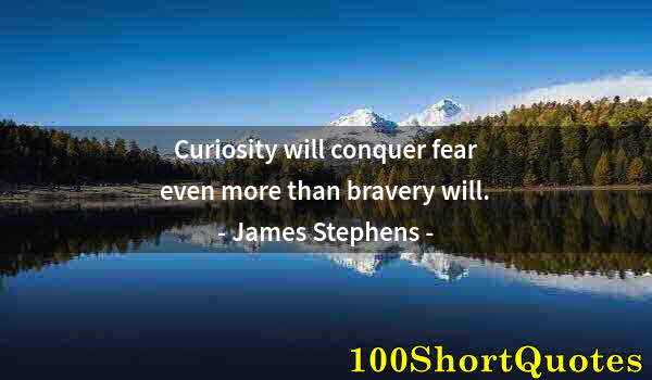 Quote by Albert Einstein: Curiosity will conquer fear even more than bravery will.