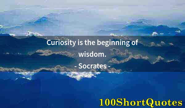 Quote by Albert Einstein: Curiosity is the beginning of wisdom.