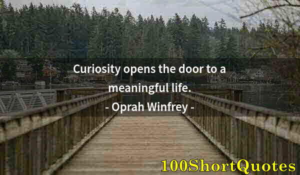 Quote by Albert Einstein: Curiosity opens the door to a meaningful life.