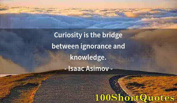 Quote by Albert Einstein: Curiosity is the bridge between ignorance and knowledge.