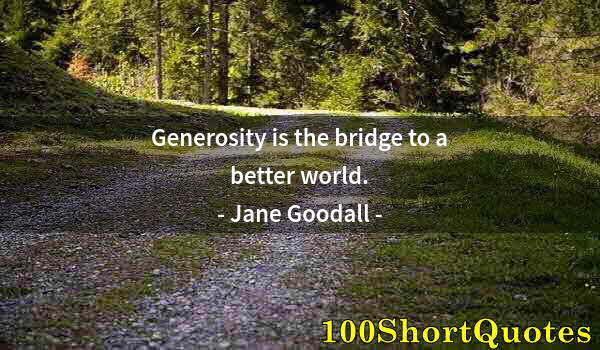 Quote by Albert Einstein: Generosity is the bridge to a better world.