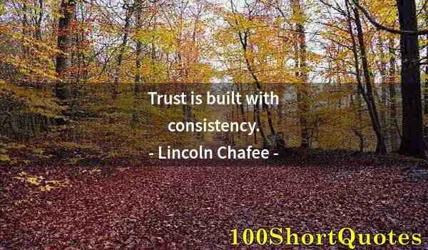 Quote by Albert Einstein: Trust is built with consistency.