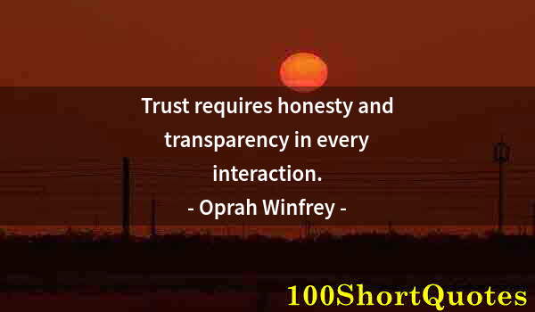 Quote by Albert Einstein: Trust requires honesty and transparency in every interaction.