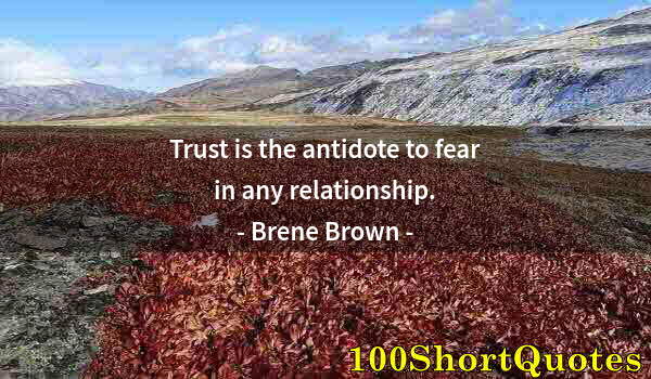 Quote by Albert Einstein: Trust is the antidote to fear in any relationship.