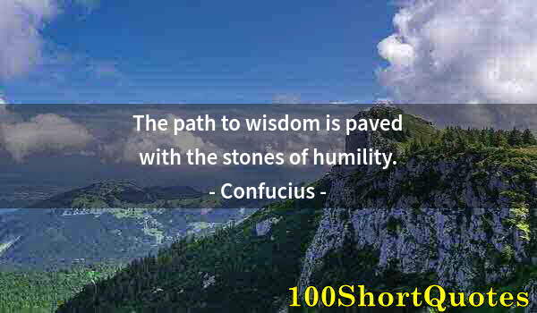 Quote by Albert Einstein: The path to wisdom is paved with the stones of humility.