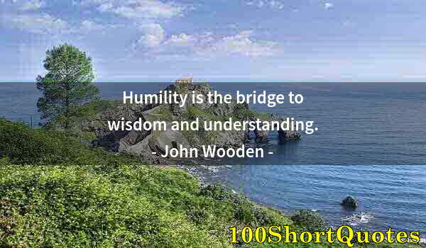 Quote by Albert Einstein: Humility is the bridge to wisdom and understanding.