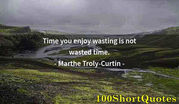 Quote by Albert Einstein: Time you enjoy wasting is not wasted time.